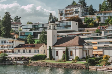 Reformierte Kirche Weggis Aussenansicht der reformierten Kirche Weggis