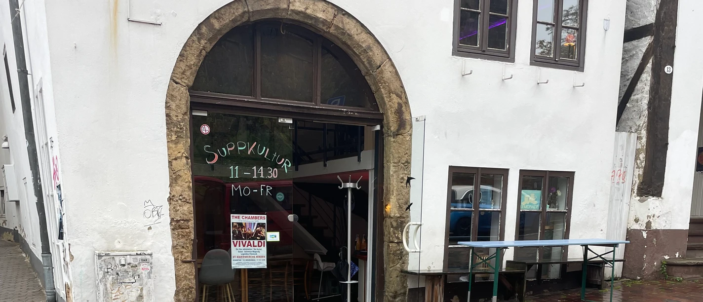 Das Bild zeigt den Eingangsbereich von Suppkultur.