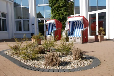 Teil des Saunagartens