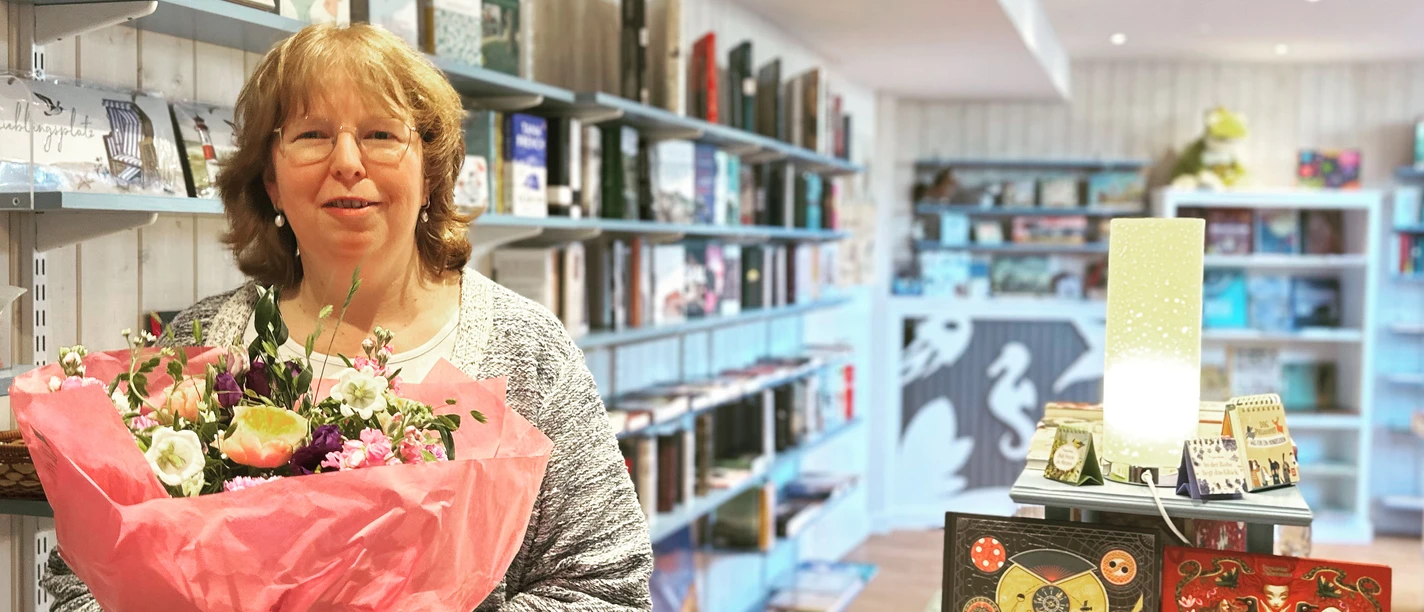 Kampen-Alla-Hebestreit-Bücherdeele-Eröffnung (2).JPG Die Bücherdeele Frau Manthey