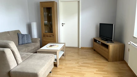 Das Wohnzimmer in der kleinen Wohnung in Selsingen Das Wohnzimmer in der kleinen Wohnung in Selsingen