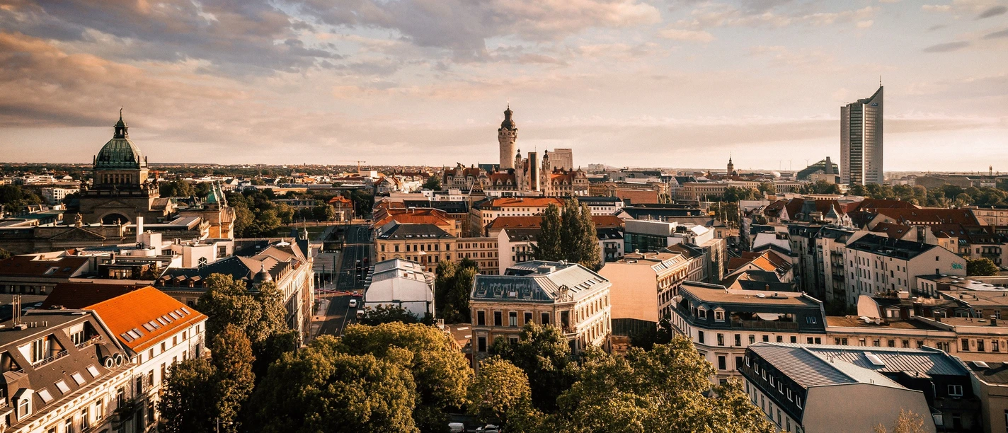 Your meeting & conference in Leipzig: panoramic view of the city Meeting & conference in Leipzig: panoramic view of the city