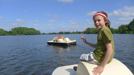 Tretboot fahren auf dem Vörder See Tretboot fahren auf dem Vörder See