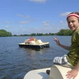 Tretboot fahren auf dem Vörder See Tretboot fahren auf dem Vörder See