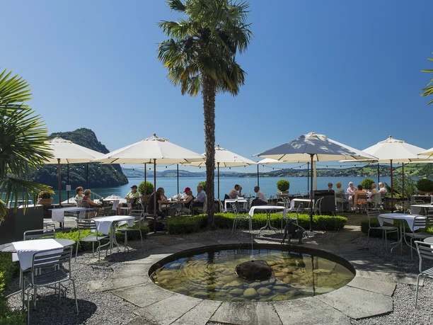 Terrasse du restaurant FloraAlpina Terrasse du restaurant FloraAlpina