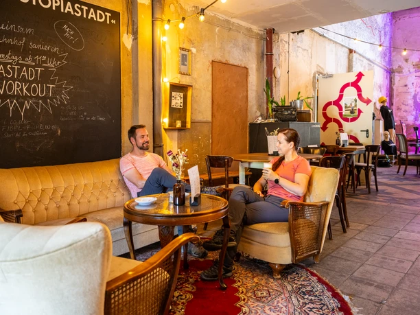 Nordbahntrasse, Café Hutmacher, Utopiastadt