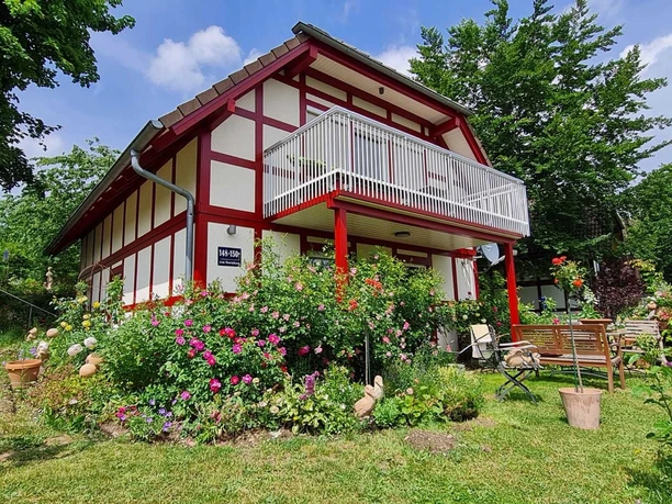 Ferienwohnung mit Balkon Südseite im Sommer