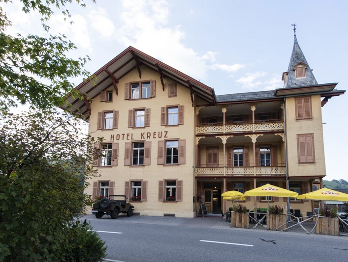 Das unter Denkmalschutz stehende Hotel Kreuz