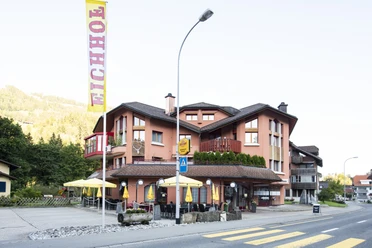 Das Restaurant Café Fürstei mitten im Dorf Flühli