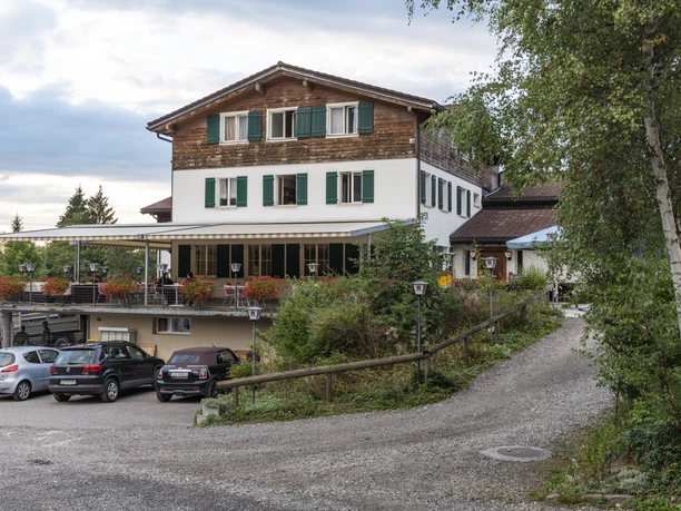 The beautiful mountain restaurant with a terrace to linger on