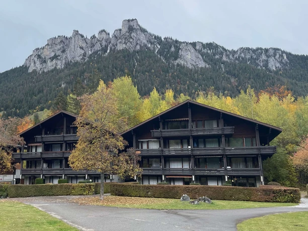Immeubles collectifs en bois dans le centre de vacances