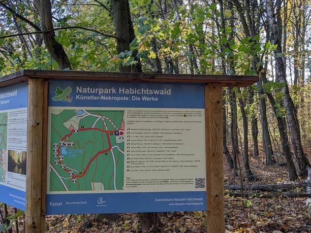 Wandertafeln am Wanderparkplatz Nekropole