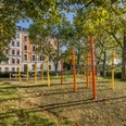 Spielplatz Schenkendorfplatz - Familie in Leipzig Auf dem Spielplatz Schenkendorfplatz gibt es ein großes Klettergerüst.
