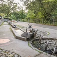 Wasserspielplatz am Karl-Heine-Kanal - Familie in Leipzig Am Karl-Heine-Kanal gibt es einen kleinen Wasserspielplatz.