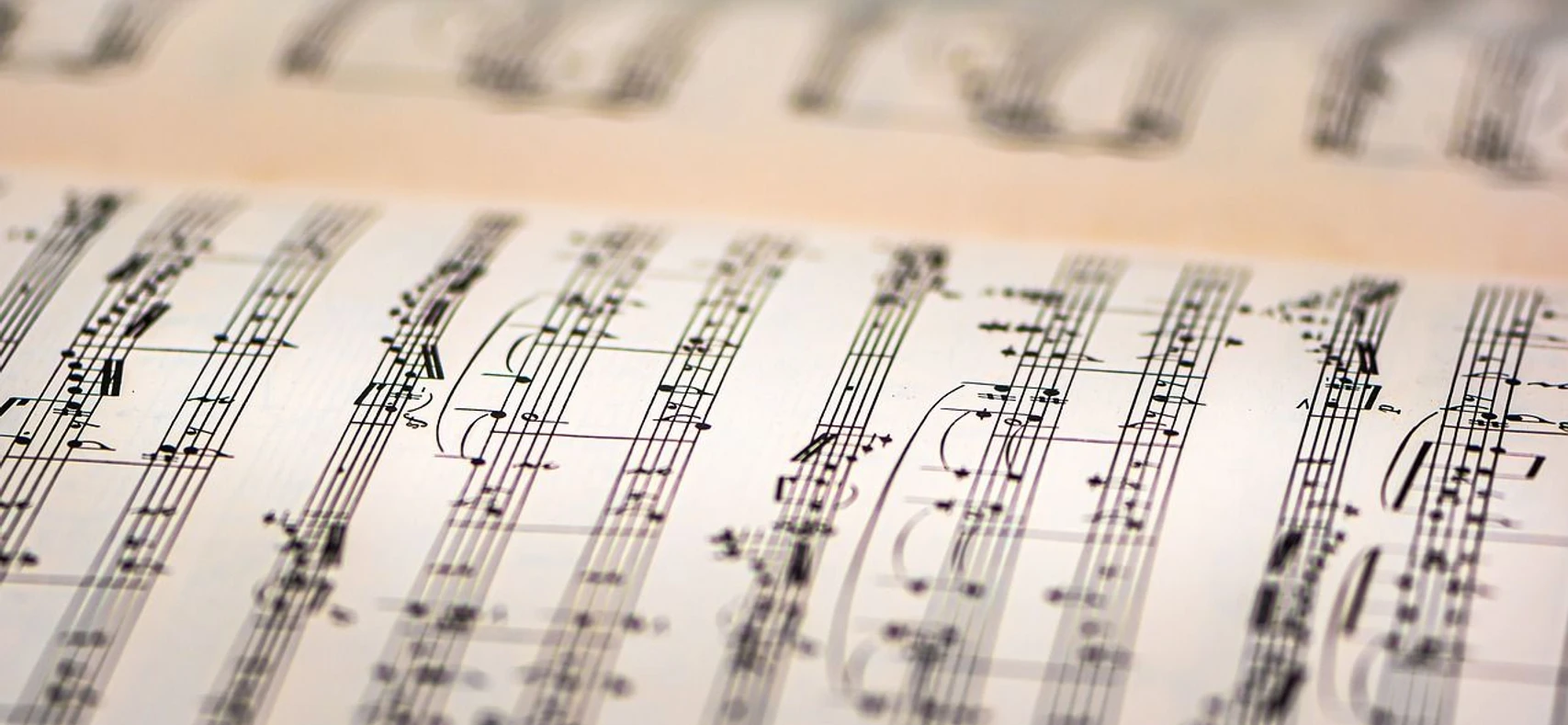 Nahaufnahme eines Notenblattes.