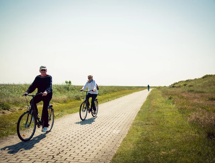 Fahrradparkplatz am Flugplatzrestaurant auf Juist