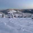 Winterlandschaft auf dem Ettelsberg mit Bergpanorama Winterlandschaft auf dem Ettelsberg mit Bergpanorama