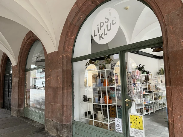 Concept Store Lipsi Klub am Leipziger Markt - Kreatives und Handwerk Fensterfront vom Concept Store Lipsi Klub am Leipziger Markt