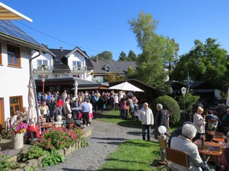 Biergarten des Eifelhotels Fuchs