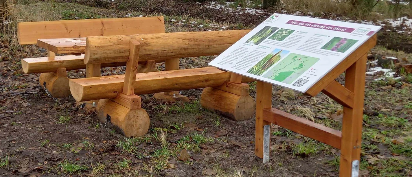 2023-12-07 Ausstattung Tafeln Bänke WegAusstattung Tafeln Bänke Wegweisung Erlebnispfad Iseaueweisung 3.jpg Equipment Boards Benches Signposts Iseaue adventure trail