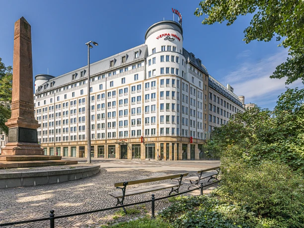 Conference hotel Vienna House Easy by Wyndham Leipzig | Leipzig Convention Bureau Exterior view of the conference hotel Vienna House Easy by Wyndham Leipzig - presented by Leipzig Convention Bureau