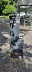 Fahrrad Reparaturstation am Ostersteg in Leer Das Bild zeigt die Fahrrad Reparaturstation am Ostersteg in Leer