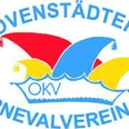 OKV 2.jpg Logo des Ovenstädter Karnevalvereins mit bunten Narrenhüten und der Aufschrift "OKV".