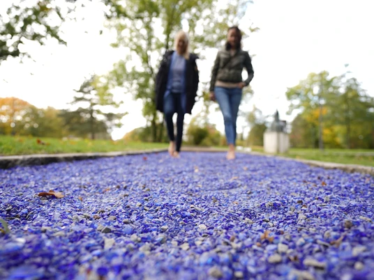 Barfußpfad im Erlebnis-Kurpark Bad Laer Barfußpfad Bad LaerBad Laer barefoot pathBad Laer barfodsstiBad Laer blotevoetenpad