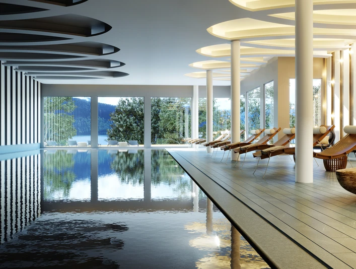 Chenot Palace Weggis Pool im Chenot Palace WeggisPool at the Chenot Palace WeggisPiscine du Chenot Palace Weggis