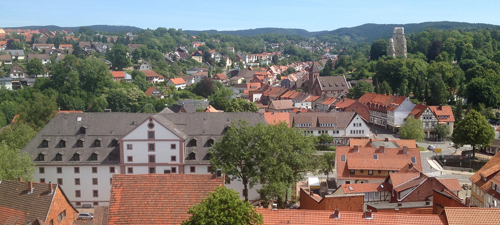 Blick über Osterode zum Kornmagazin Blick über Osterode zum Kornmagazin