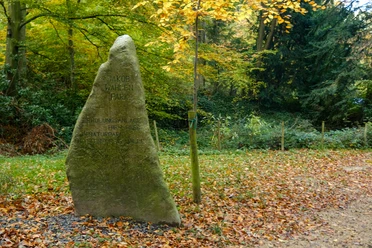 Infostein Jakob Wahlen Park 2023 Herbst Alfter