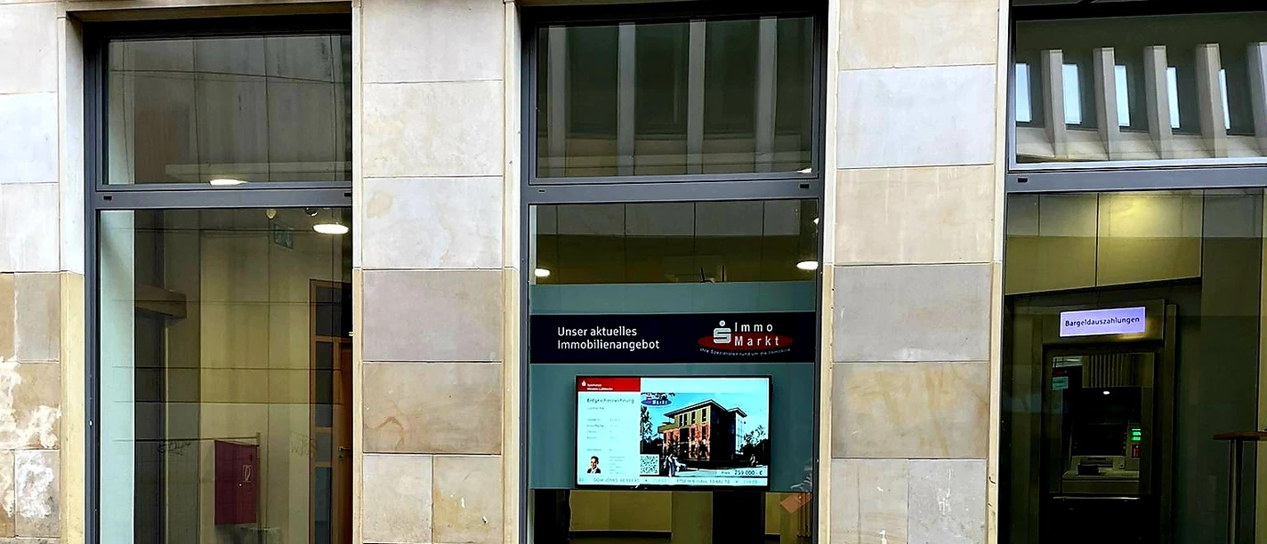 Minden - Sparkasse Minden-Lübbecke SB.jpg Das Bild zeigt das Gebäude, in dem der SB-Bereich der Filiale ist.