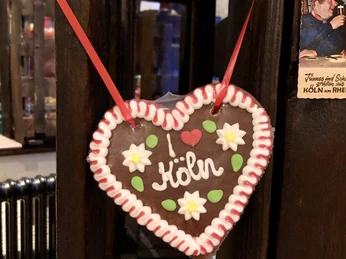 BüdchenTour Lebkuchenherz "I love Köln"Gingerbread heart "I love Cologne"