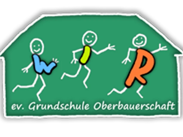 oberbauerschaft-ev-grundschule-oberbauerschaft-02.png Grünes Logo der ev. Grundschule Oberbauerschaft mit tanzenden Strichmännchen und den Buchstaben WIR.