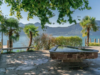 Oberdorfquai Lüthi-Bödeli Aussicht vom Oberdorfquai in die BergeView of the mountains from OberdorfquaiVue sur les montagnes depuis le quai d'Oberdorf