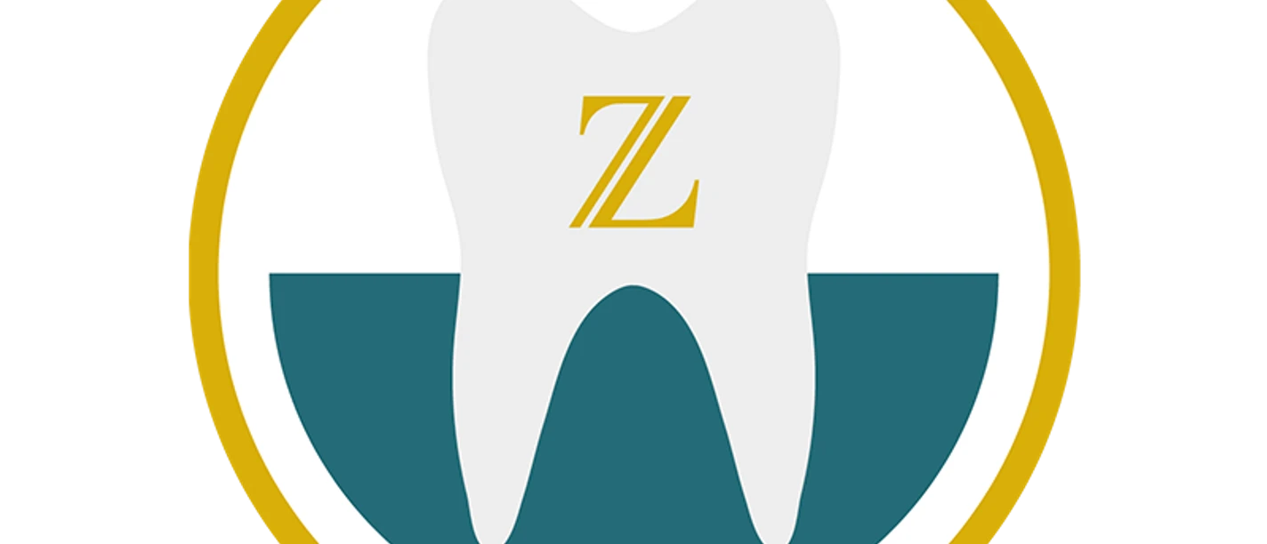 Logo mit Zahn und gelben Z mit gelber Kreisumrandung