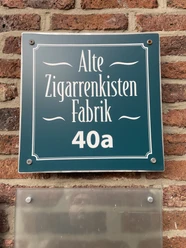 Minden - Zigarrenkistenfabrik Das Bild zeigt das damalige Logo der Fabrik.