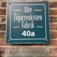 Minden - Zigarrenkistenfabrik Das Bild zeigt das damalige Logo der Fabrik.