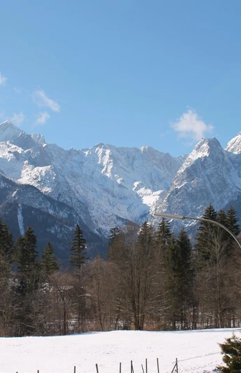 Blick vom Balkon im Winter