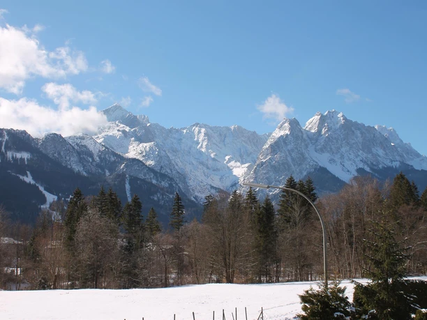 Blick vom Balkon im Winter
