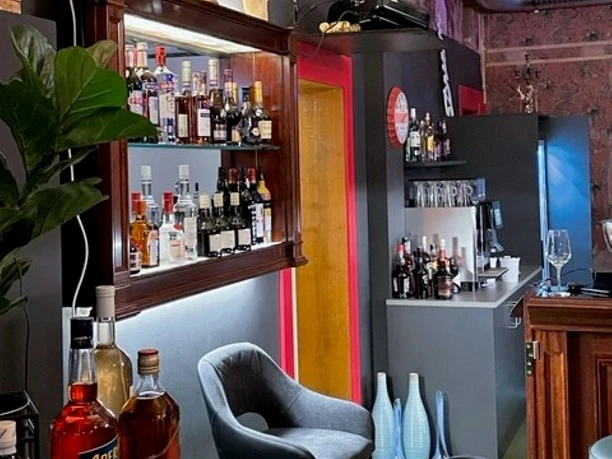 Verrückt - Bar and Bistro Drinks bottles on the shelf in "Verrückt"