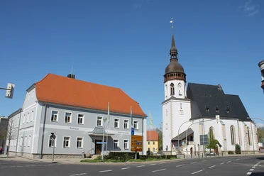 Rathaus und St. Laurentiuskirche Markranstädt