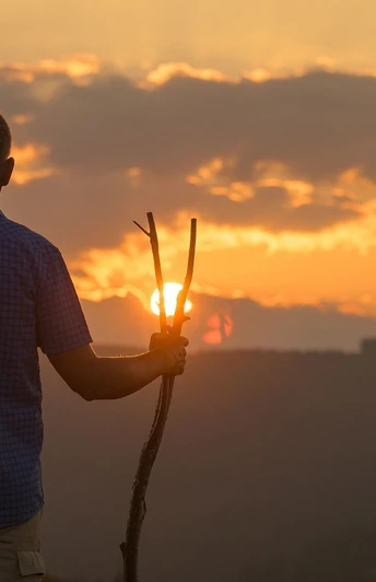 Sonnenuntergang am Uplaender Besinnungsweg