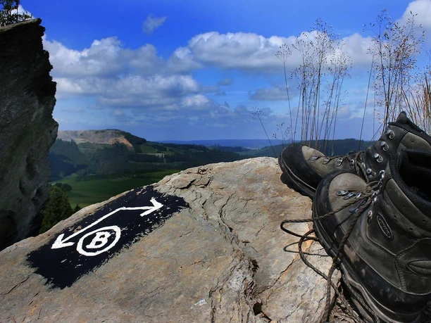 Rast mit Aussicht auf dem Bestwiger Panoramaweg