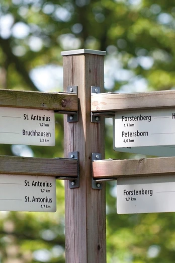 Vorbildliche Ausschilderung auf dem Rothaarsteig