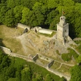 Burg Falkenstein aus der Vogelperspektive