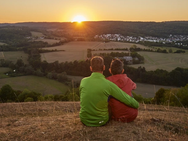 Sonnenuntergang auf der Sauerland-Waldroute