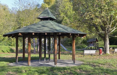 Die Grillhütte im Stadtteil Burgholzhausen