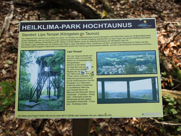Info-Tafel im Heilklima-Park