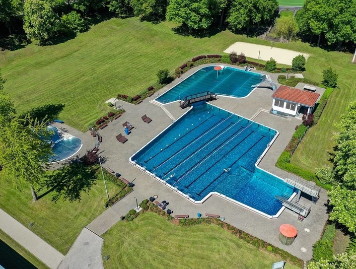 Freibad Draufsicht